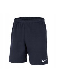 Spodenki piłkarskie dziecięce Nike Park 20 Fleece Short bawełniane na gumce. Kolor: niebieski. Materiał: bawełna