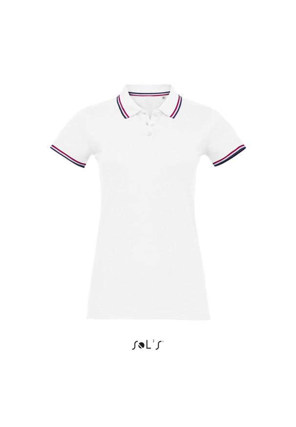 SOL'S - Damska koszulka polo Sol's Prestige. Typ kołnierza: polo. Kolor: biały. Materiał: bawełna
