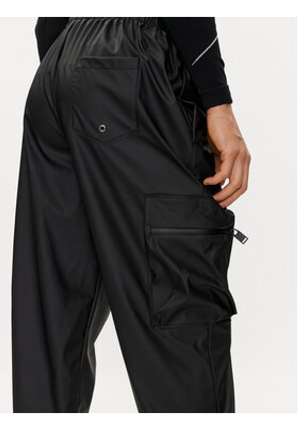 Rains Spodnie przeciwdeszczowe Cargo Rain Pants Regular W3 18850 Czarny Regular Fit. Kolor: czarny. Materiał: syntetyk