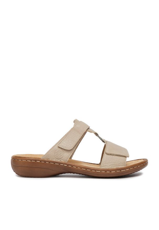 Klapki Rieker. Kolor: beżowy