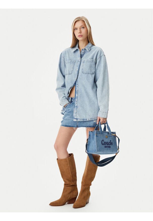 Coach Torebka Cargo CR659 Granatowy. Kolor: niebieski. Materiał: skórzane