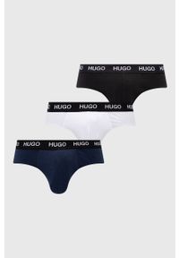 Hugo Slipy (3-pack) męskie kolor czarny. Kolor: czarny