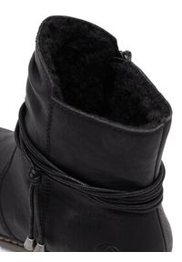 Rieker Botki 77263-00 Czarny. Kolor: czarny. Materiał: materiał #5