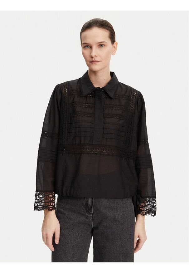 Munthe Koszula Ferdie 251102025128 Czarny Regular Fit. Kolor: czarny. Materiał: bawełna