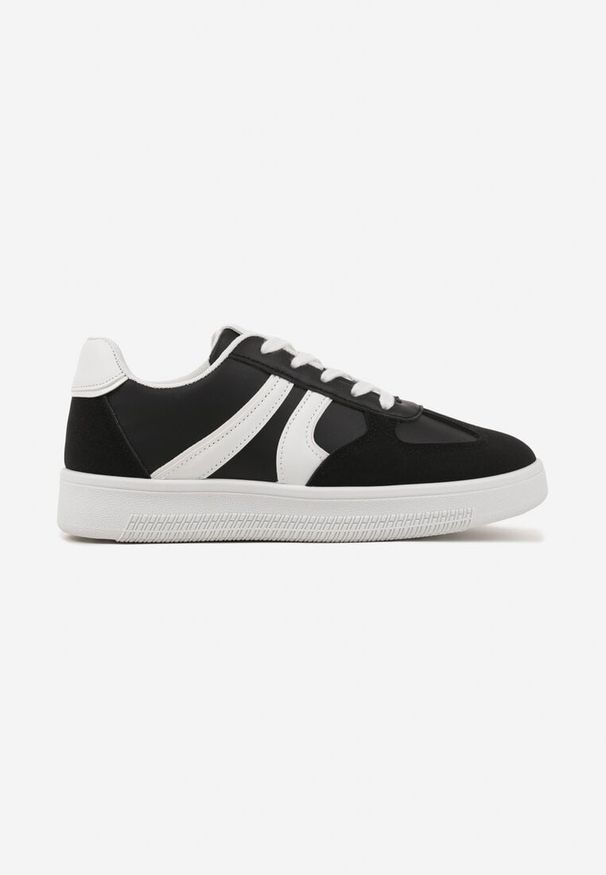 Renee - Czarne Sneakersy Klasyczne Tenisówki Setinora. Nosek buta: okrągły. Kolor: czarny. Materiał: jeans