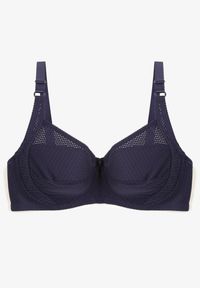 Renee - Granatowy Biustonosz Full Cup z Regulowanymi Ramiączkami Vikonna. Kolekcja: plus size. Kolor: niebieski