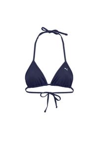 Damski trójkątny góra od bikini Puma, granatowy. Kolor: niebieski. Materiał: poliester