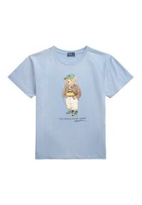 Polo Ralph Lauren T-Shirt 211971730001 Błękitny Relaxed Fit. Typ kołnierza: polo. Kolor: niebieski. Materiał: bawełna #4