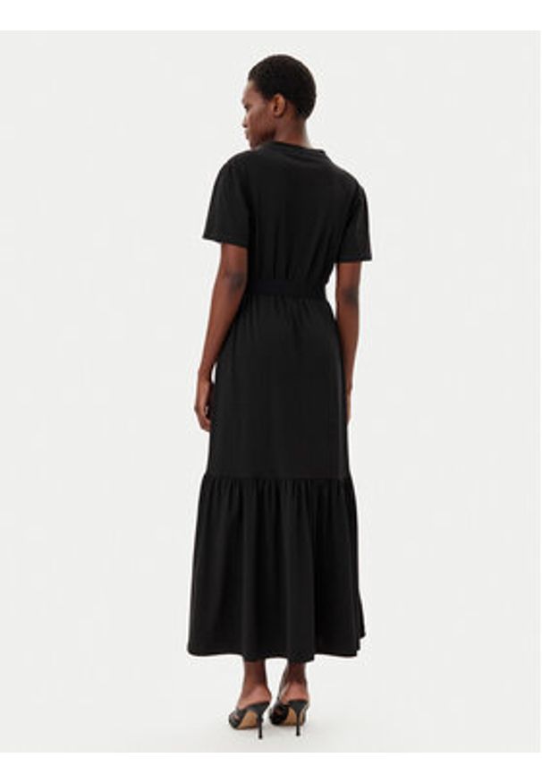 Liu Jo Sport Sukienka codzienna TA5275 JS088 Czarny Regular Fit. Okazja: na co dzień. Kolor: czarny. Materiał: bawełna. Typ sukienki: proste, sportowe. Styl: casual, sportowy