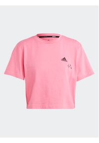 Adidas - adidas T-Shirt IJ8742 Różowy Loose Fit. Kolor: różowy. Materiał: bawełna #3