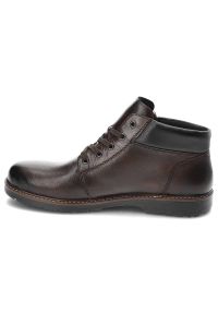 Brązowe Trzewiki Rieker Eleganckie Buty Męskie. Kolor: brązowy. Materiał: syntetyk, futro, skóra. Szerokość cholewki: normalna. Sezon: zima. Styl: elegancki #7
