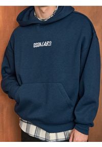 Sinsay - Bluza z kapturem - granatowy. Typ kołnierza: kaptur. Kolor: niebieski #1