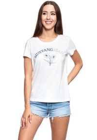 Mustang - MUSTANG T SHIRT DAMSKI Alina C Print Cloud Dancer 1008934 2020. Wzór: nadruk #8