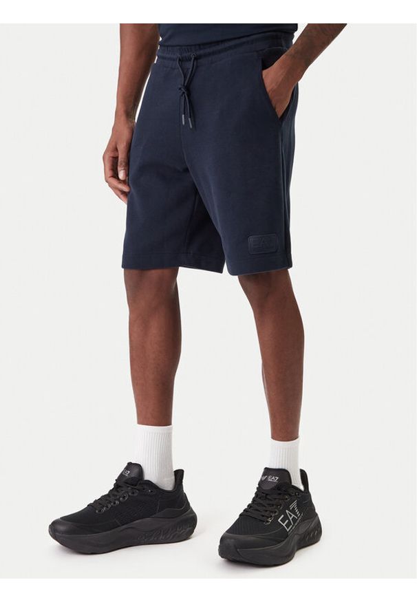 EA7 Emporio Armani Szorty sportowe 7M001365 AF22262 UB102 Granatowy Regular Fit. Kolor: niebieski. Materiał: bawełna. Styl: sportowy