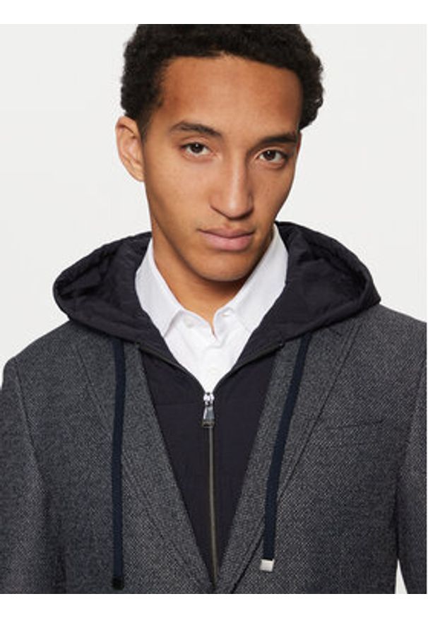 JOOP! Jeans Kurtka przejściowa 15 JJB-18Hoodney-J15 30045021 Granatowy Slim Fit. Kolor: niebieski. Materiał: syntetyk