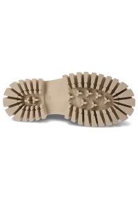 CheBello - Beżowe Mokasyny Chebello Eleganckie Obuwie Damskie. Okazja: na co dzień. Zapięcie: klamry. Kolor: beżowy. Materiał: skóra. Styl: elegancki #3