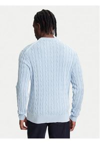 TOMMY HILFIGER - Tommy Hilfiger Sweter Classic MW0MW39524 Błękitny Regular Fit. Kolor: niebieski. Materiał: bawełna #3
