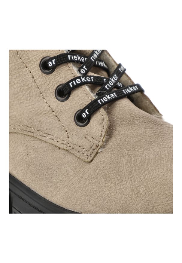 Beżowe Botki Rieker Ocieplane Buty Damskie. Okazja: na spacer, na co dzień. Kolor: beżowy. Materiał: materiał. Sezon: zima, jesień. Styl: elegancki, casual