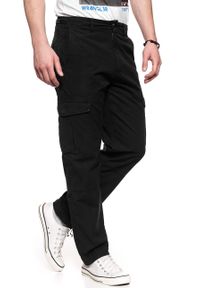 Lee - LEE SPODNIE MĘSKIE FATIGUE PANT BLACK L73ACJ01 112120319. Materiał: tkanina, materiał. Wzór: jednolity