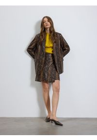 Reserved - Spódnica mini z imitacji skóry - wielobarwny. Materiał: skóra #1