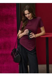 Sinsay - Bluzka - bordowy. Kolor: czerwony #1