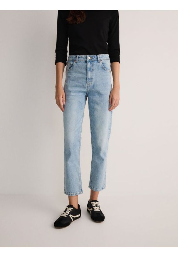 Reserved - Jeansy slim fit - niebieski. Stan: podwyższony. Kolor: niebieski