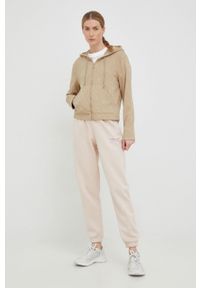 Guess bluza damska kolor brązowy z kapturem wzorzysta. Okazja: na co dzień. Typ kołnierza: kaptur. Kolor: brązowy. Styl: casual #5