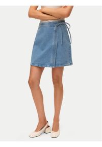 Vero Moda Spódnica jeansowa Liza 10332535 Niebieski Regular Fit. Kolor: niebieski. Materiał: bawełna #1
