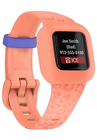 GARMIN - Garmin Vivofit Junior 3 Leopard Pomarańczowy. Kolor: pomarańczowy
