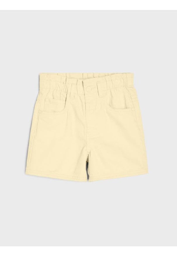 Sinsay - Bawełniane szorty - żółty. Kolor: żółty. Materiał: bawełna