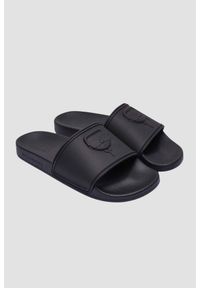 Karl Lagerfeld - KARL LAGERFELD Czarne męskie klapki KONDO Karl NFT Relief, Rozmiar 45. Kolor: czarny #1