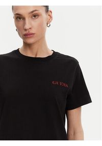 Guess T-Shirt W5RI04 I3Z14 Czarny Regular Fit. Kolor: czarny. Materiał: bawełna