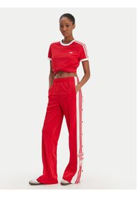 Adidas - adidas T-Shirt 3-Stripes KD3676 Czerwony Slim Fit. Kolor: czerwony. Materiał: bawełna #2