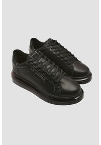 Karl Lagerfeld - KARL LAGERFELD Czarne sneakersy KAPRI KUSHION Lo Lace Lthr. Kolor: czarny