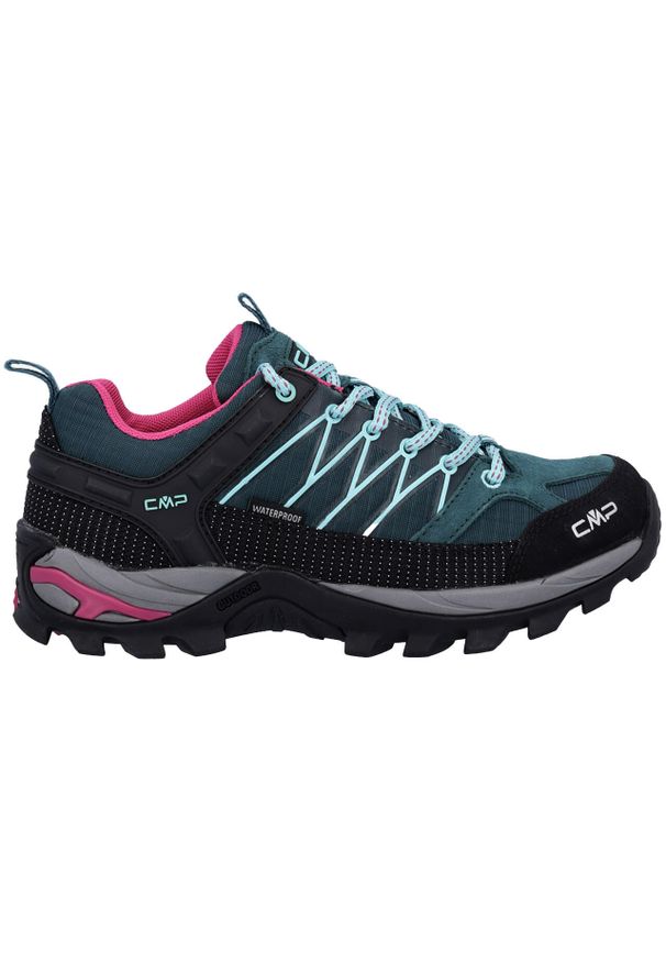 Buty trekkingowe damskie CMP Rigel Low WP. Zapięcie: sznurówki. Kolor: wielokolorowy, różowy, niebieski, czarny. Materiał: materiał. Szerokość cholewki: normalna