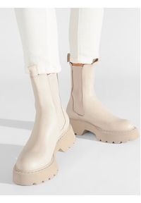 Badura Sztyblety 222FW67 Beżowy. Kolor: beżowy. Materiał: skóra #6