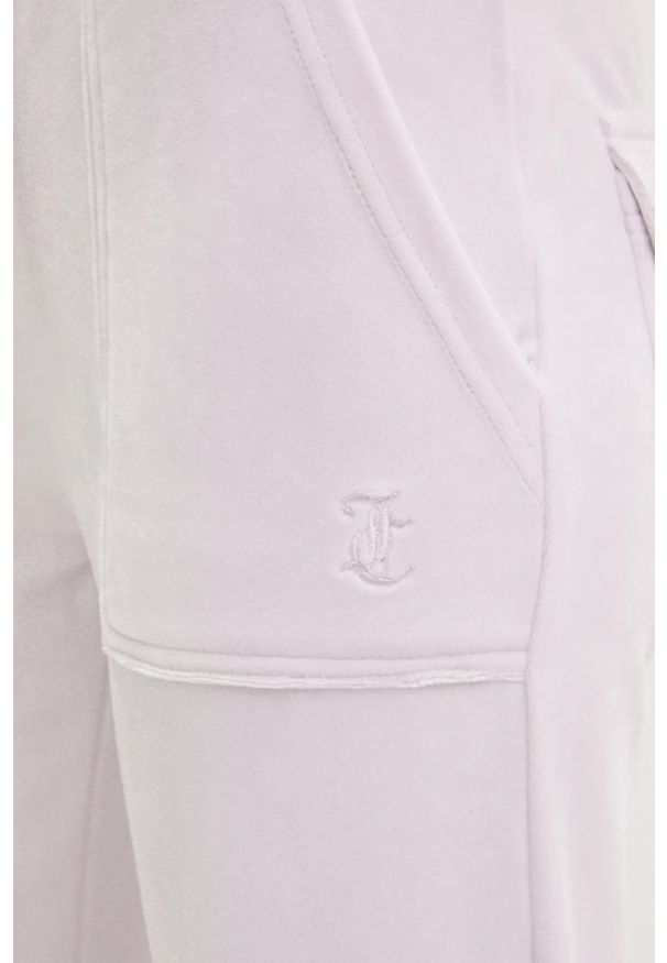 Juicy Couture - JUICY COUTURE Różowe spodnie dresowe damskie Layla Low Rise, Rozmiar XS. Stan: obniżony. Kolor: różowy. Materiał: dresówka