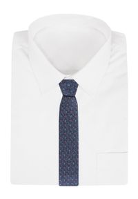 Męski Krawat - Niebieski w Drobny, Melanżowy Wzór - Alties. Kolor: niebieski. Materiał: tkanina. Wzór: melanż. Styl: elegancki, wizytowy #5