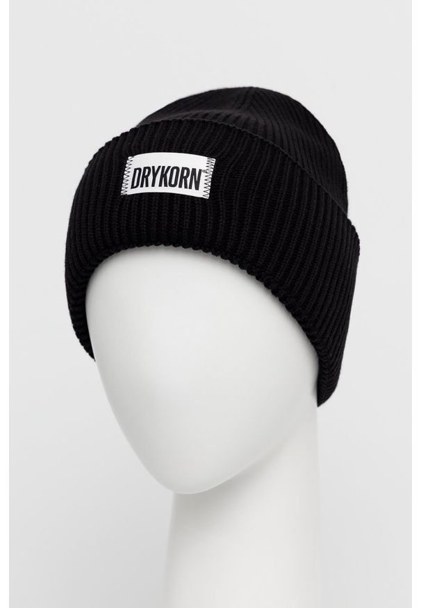 Drykorn - Czapka z domieszką wełny Loah. Kolor: czarny. Materiał: wełna