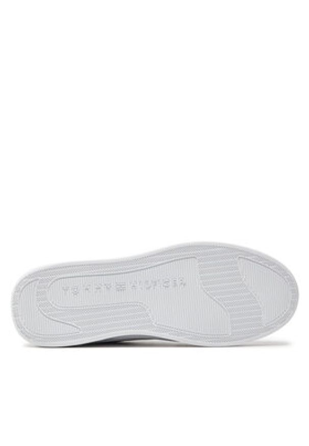 TOMMY HILFIGER - Tommy Hilfiger Sneakersy Flag Basket Sneaker FW0FW08081 Biały. Kolor: biały. Materiał: materiał
