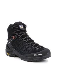 Buty trekkingowe damskie Salewa WS Alp Trainer 2 Mid Gtx. Kolor: czarny. Materiał: zamsz, materiał, syntetyk, tkanina, guma. Sezon: zima. Styl: sportowy