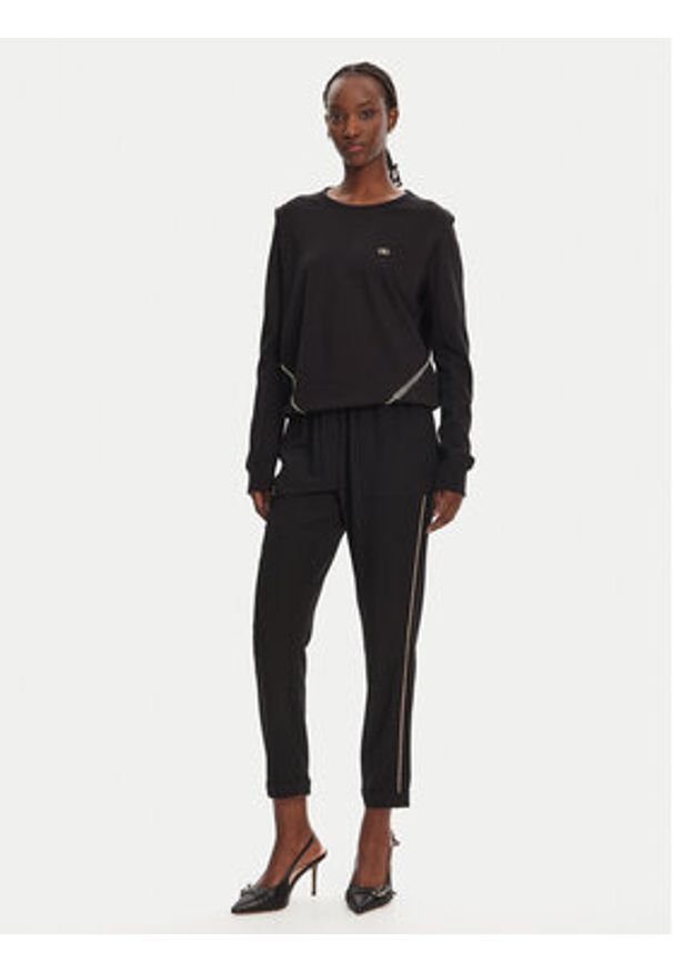 Liu Jo Sport Bluza TA5039 JS182 Czarny Relaxed Fit. Kolor: czarny. Materiał: wiskoza. Styl: sportowy