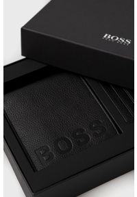 BOSS - Boss Portfel i etui na karty skórzane 50463028 męski kolor czarny. Kolor: czarny. Materiał: skóra #2