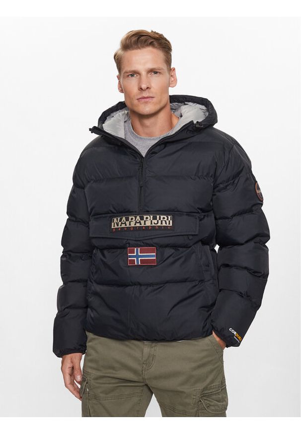 Kurtka puchowa Napapijri. Kolor: czarny. Materiał: puch