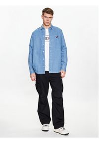 Tommy Jeans Koszula jeansowa DM0DM15932 Niebieski Skater Fit. Kolor: niebieski. Materiał: bawełna