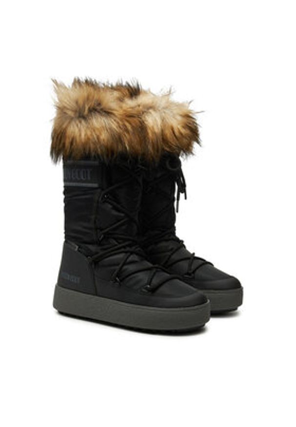 Moon Boot Śniegowce Ltrack Monaco Wp 80D2450190 Czarny. Kolor: czarny. Materiał: skóra