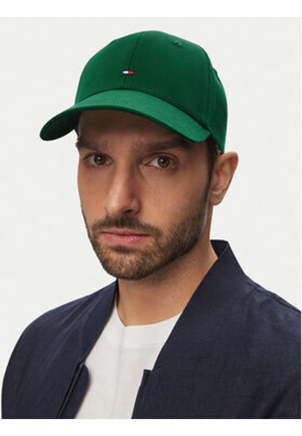 TOMMY HILFIGER - Tommy Hilfiger Czapka z daszkiem Th Flag Cotton 6 Panel Cap AM0AM13008 Zielony. Kolor: zielony. Materiał: bawełna