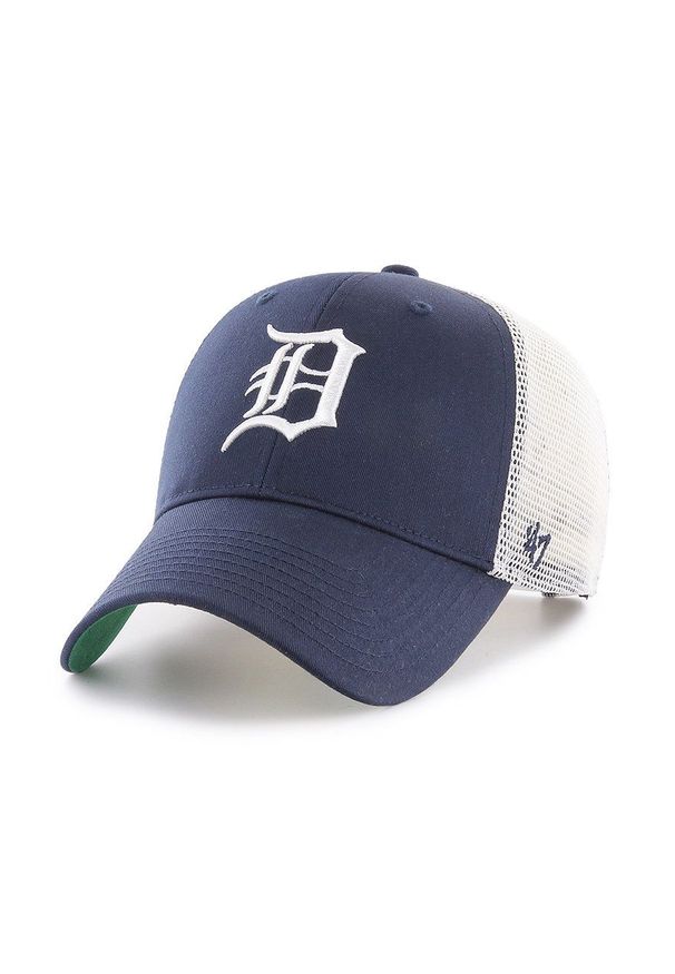 47 Brand - 47brand czapka Detroit Tigers kolor granatowy z aplikacją. Kolor: niebieski. Wzór: aplikacja