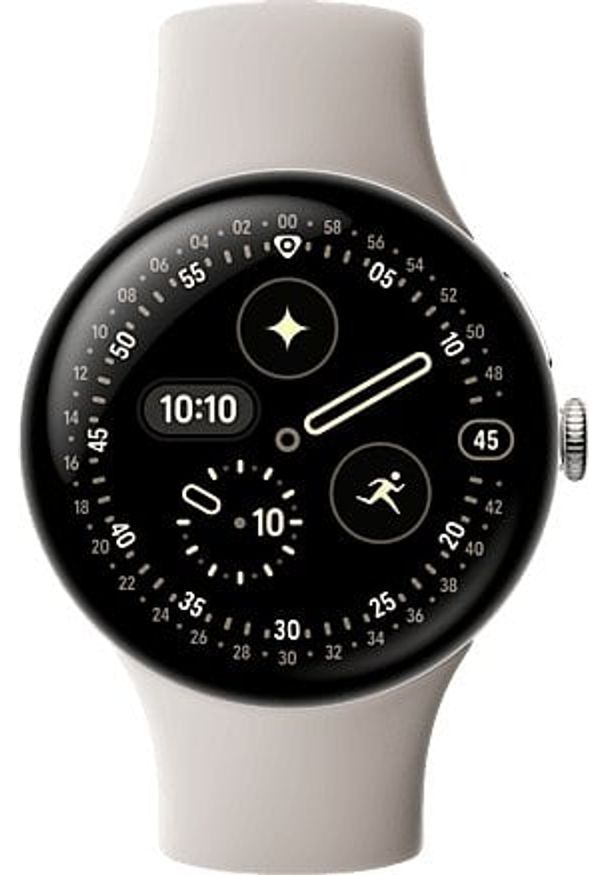 GOOGLE - Google Pixel Watch 4 45MM WiFi Silver/Porcelain