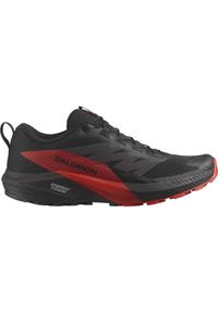 salomon - Męskie buty do biegania w terenie Salomon Sense Ride 5. Kolor: czerwony, czarny, wielokolorowy